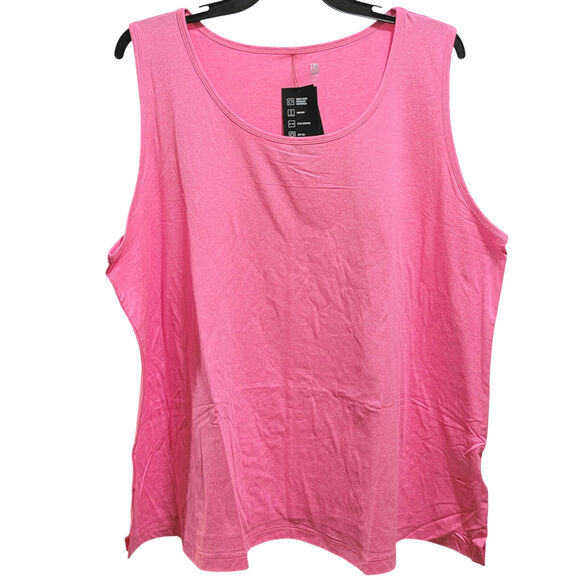 Ideology Women Plus Size Performance Wide Strap Tank Top Size 3X Molten Pink - Picture 2 of 3